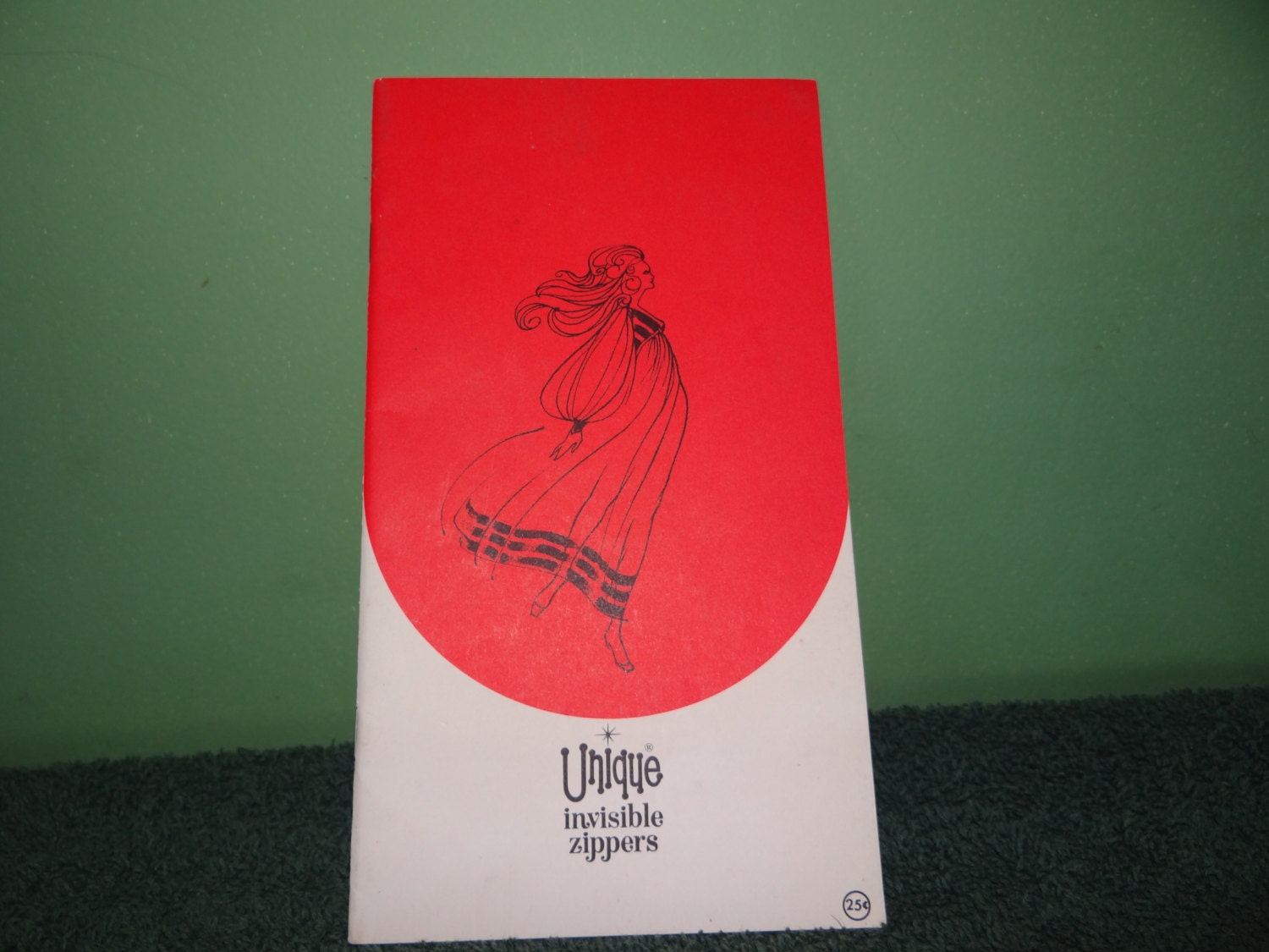 Vintage sewing booklet, Unique Invisible Zippers, 1969, made in USA