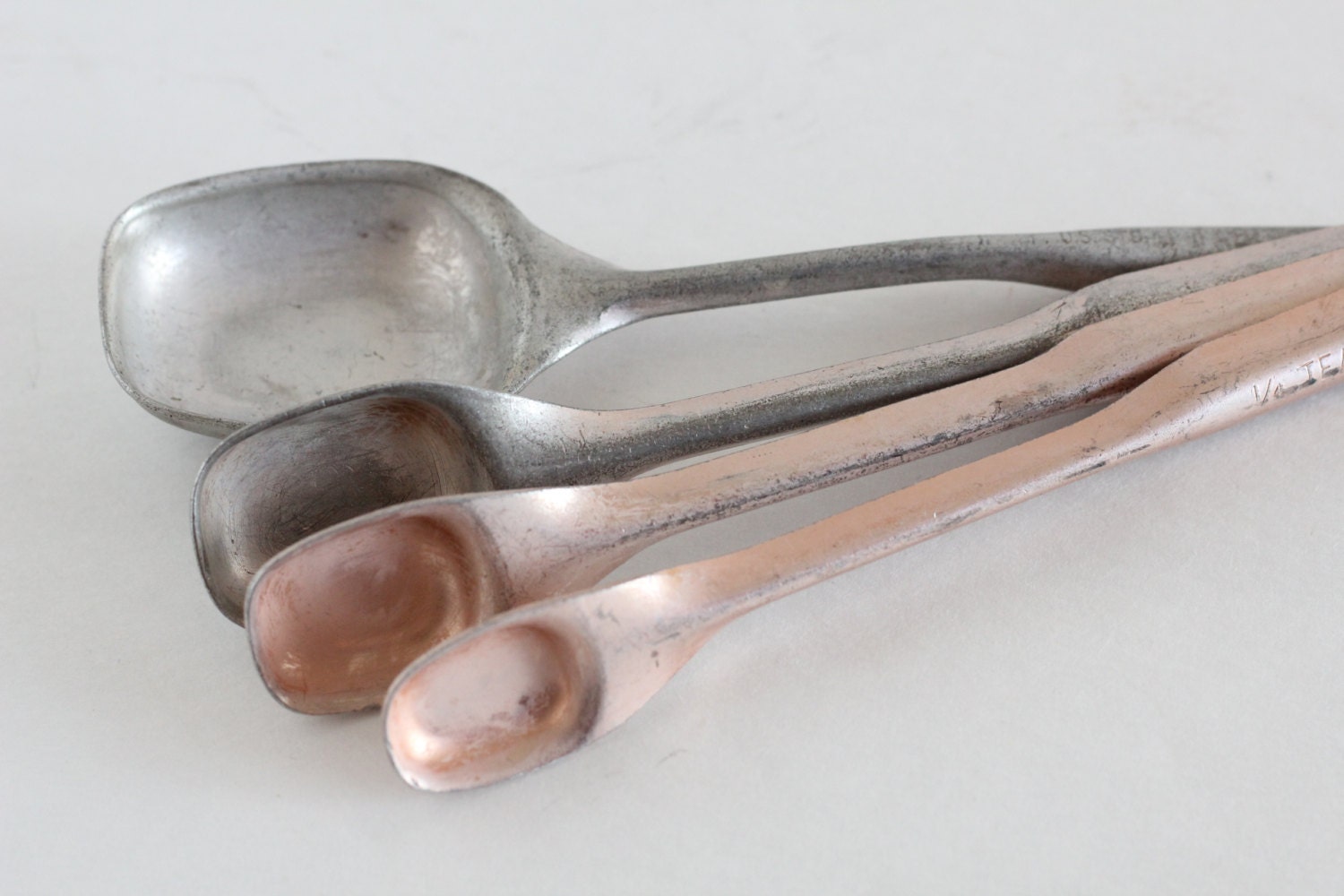Vintage Measuring Spoons Coppertone Aluminum
