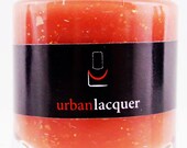 116 v2 nail polish - salmon-peachy jelly with gold and silver glitter - OOAK - Proto