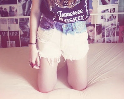 Vintage OMBRE Cut-Off Denim Shorts XXS