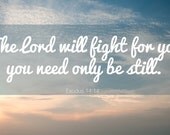 Word Art Print: Be Still