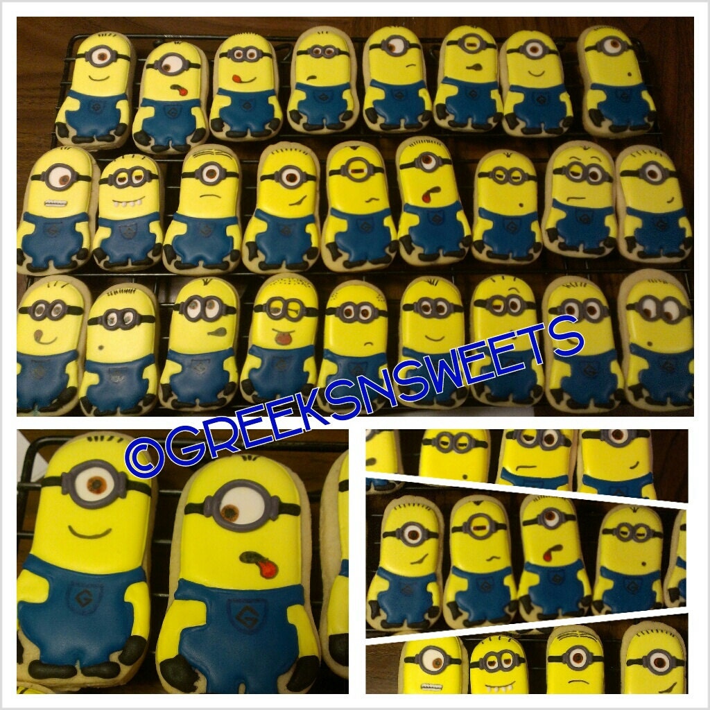 Despicable Me Minion Sugar Cookies....Greeks-N-Sweets