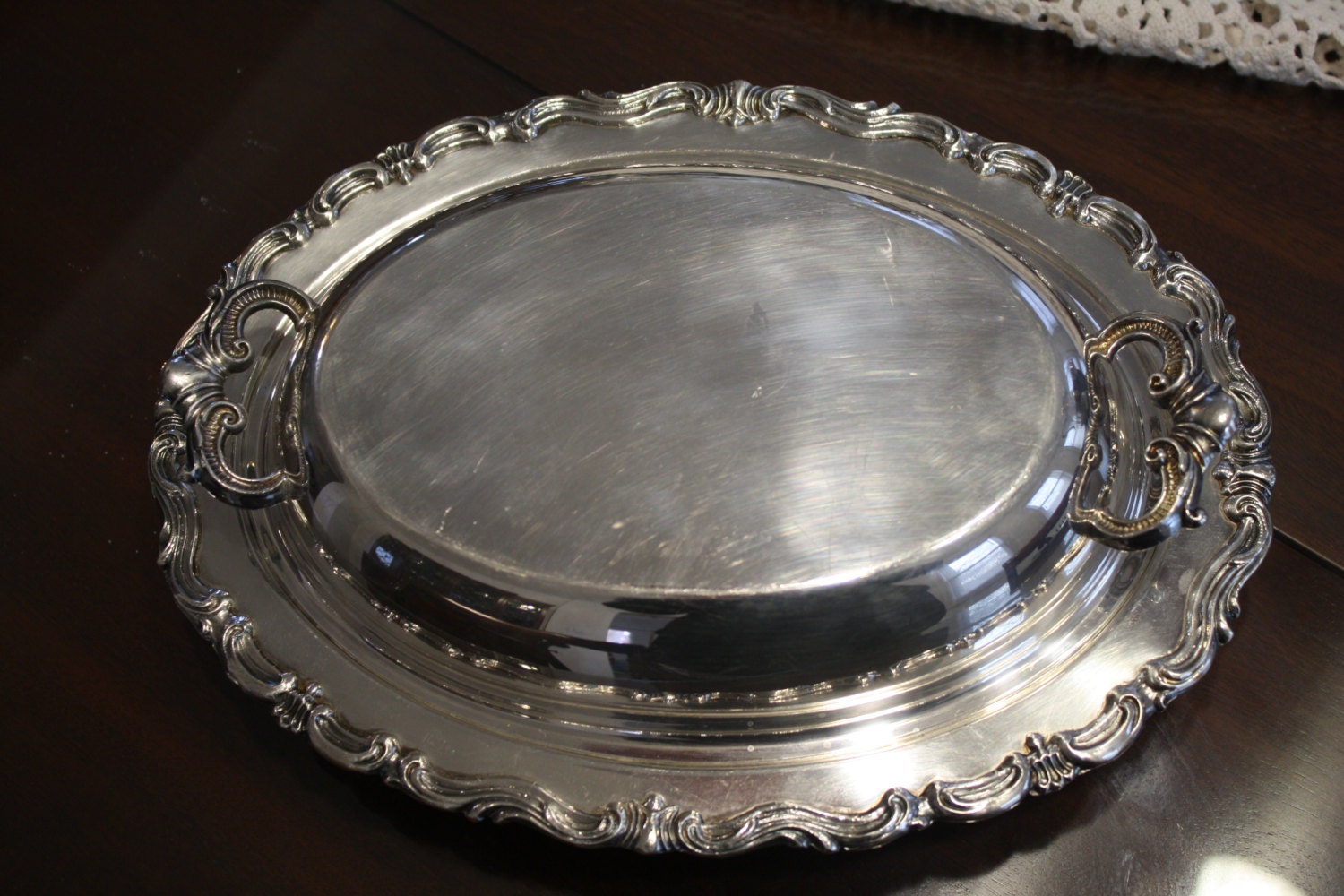 Silver Plated Oval Serving Dish - Pilgrim Freidman Silver Co. Inc.