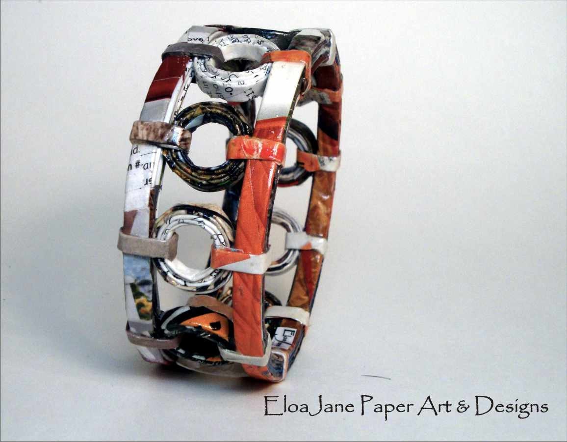 Paper Bracelet 1"  - 3 sizes  and 10 different paper material to  order