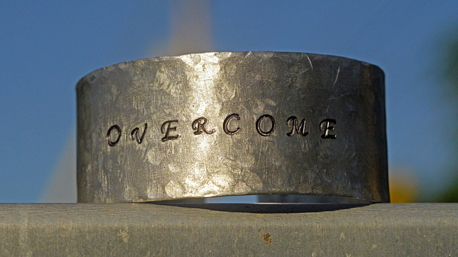 Friend/Son/Daughter Gift- Inside/Outside Secret Message Cuff, Wide Cuff Bracelet, Hammered Aluminum Cuff