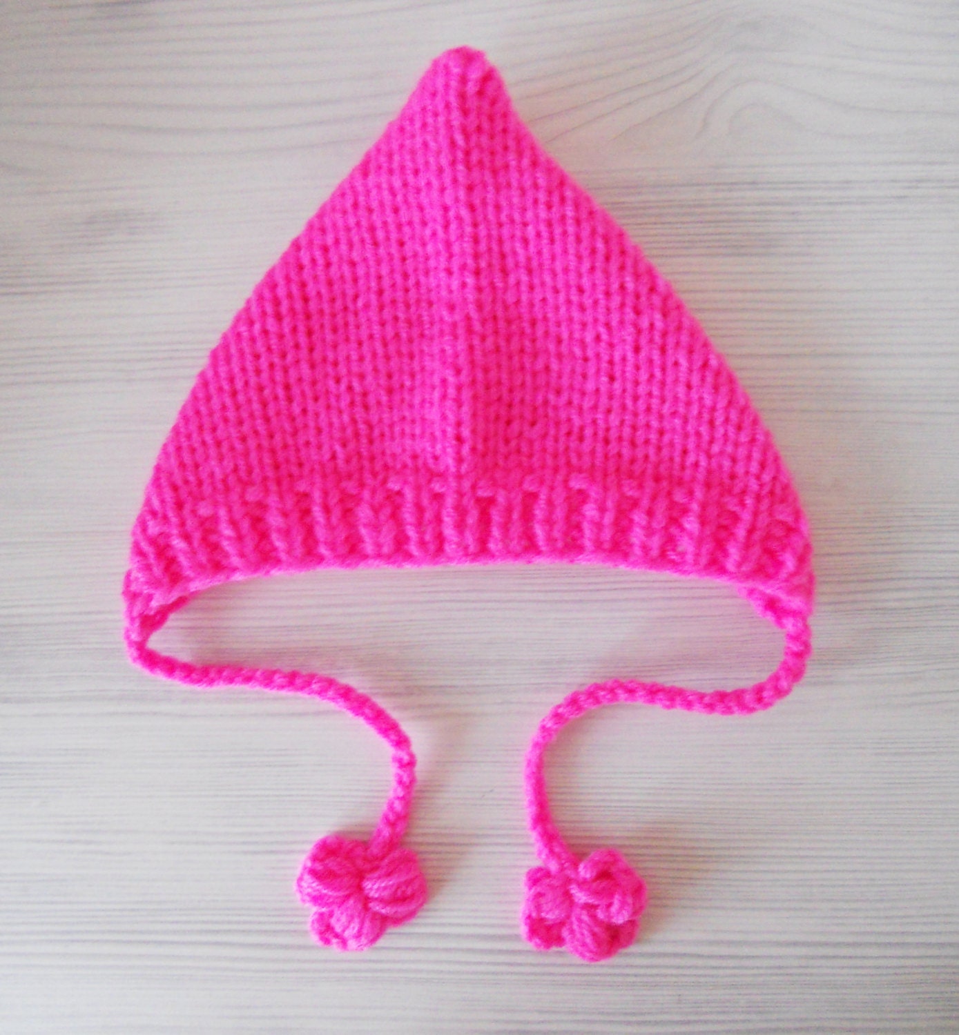 Super sweet Baby Girl girl hat Hat  Blue Knit Pixie Bonnet Newborn hat Photo prop  Baby Christening