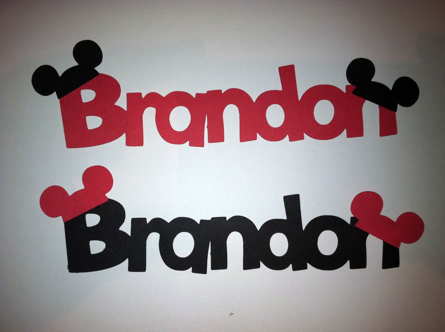 Personalized Mickey Mouse Name Cricut die cuts Disney World