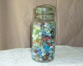 Atlas 48oz Canning Jar filled with Marbles