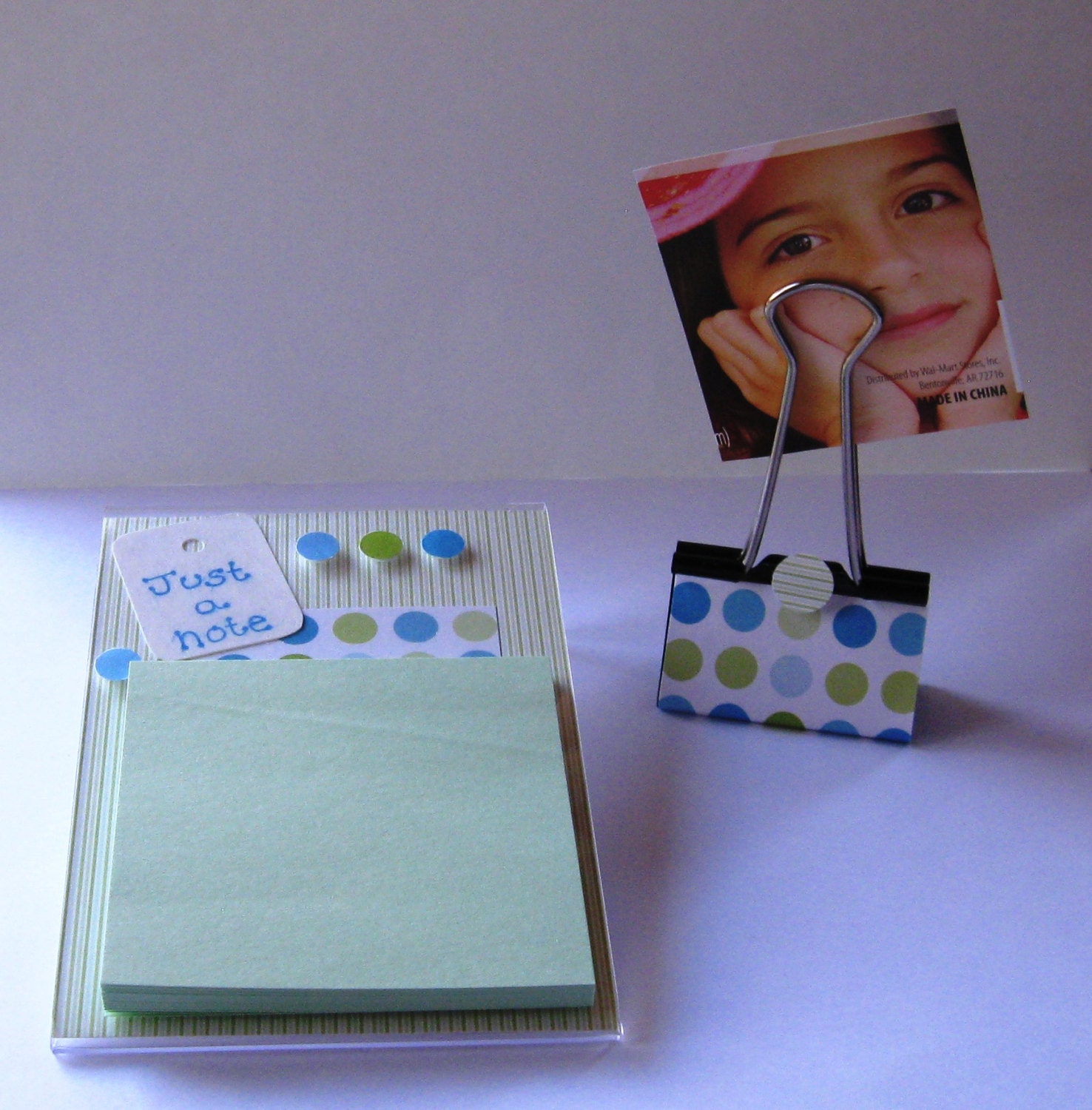 Post It Note Holder Handmade Frame Note Pad by FamtasticCrafts