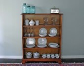 RESERVED Vintage Office Bookshelf Dining Room China Hutch Houston Texas Custom Paint Available