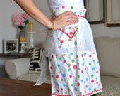 Vintage Polka Dot Half Apron