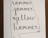 Alabama: Rammer Jammer Print
