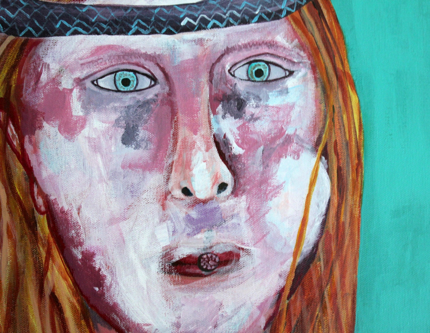 Winter Storage/ Original Painting/16x20 Abstract Portrait