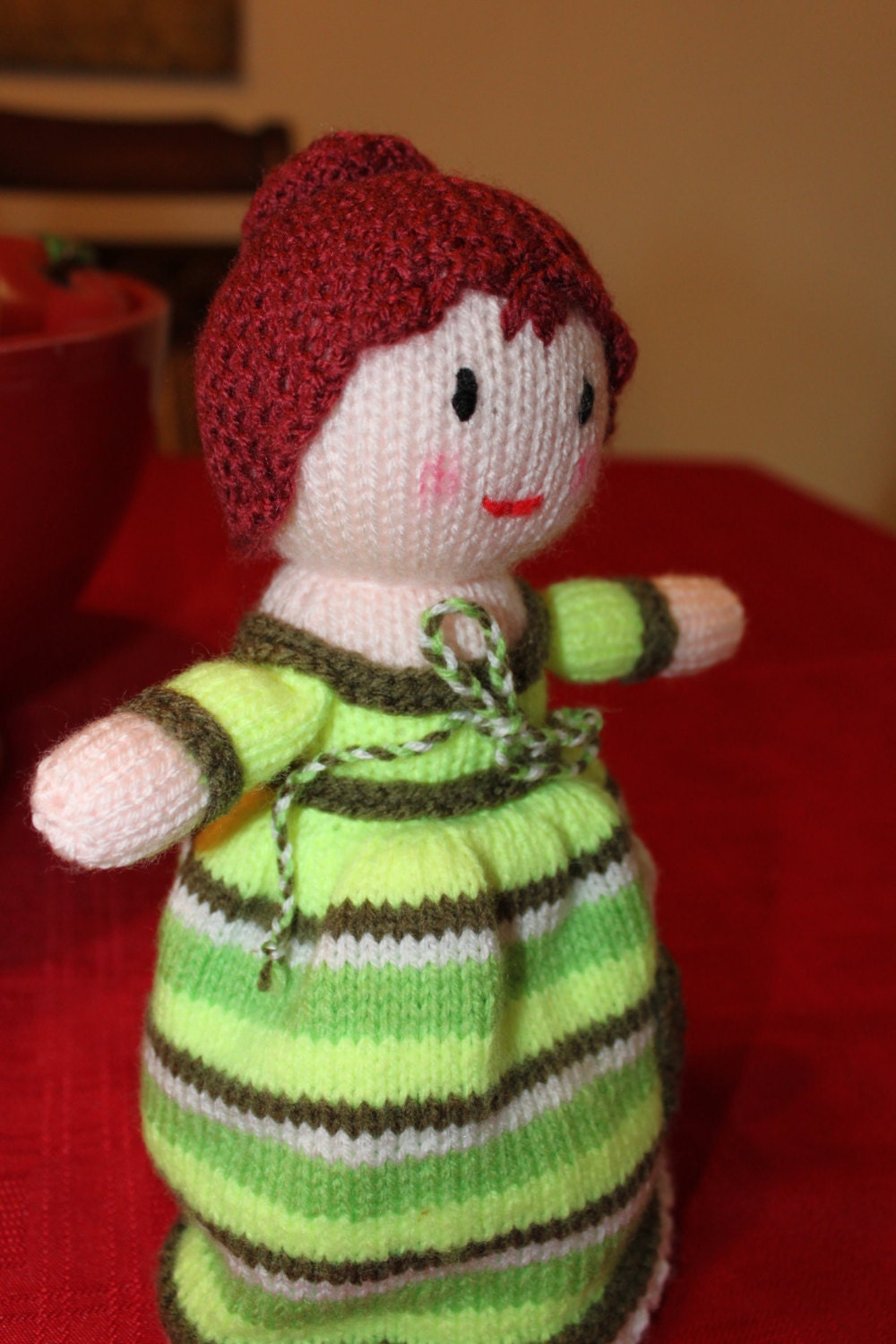 Topsy Turvy Doll -  Hand Knit Doll Plush Toy - Made in England - Handmade  Doll - Gift