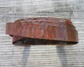 Oxidized Brass and Copper Cuff Bracelet - 3D - Rustic -  Hammered Bracelet - Earthy Colors - Mixed Metals