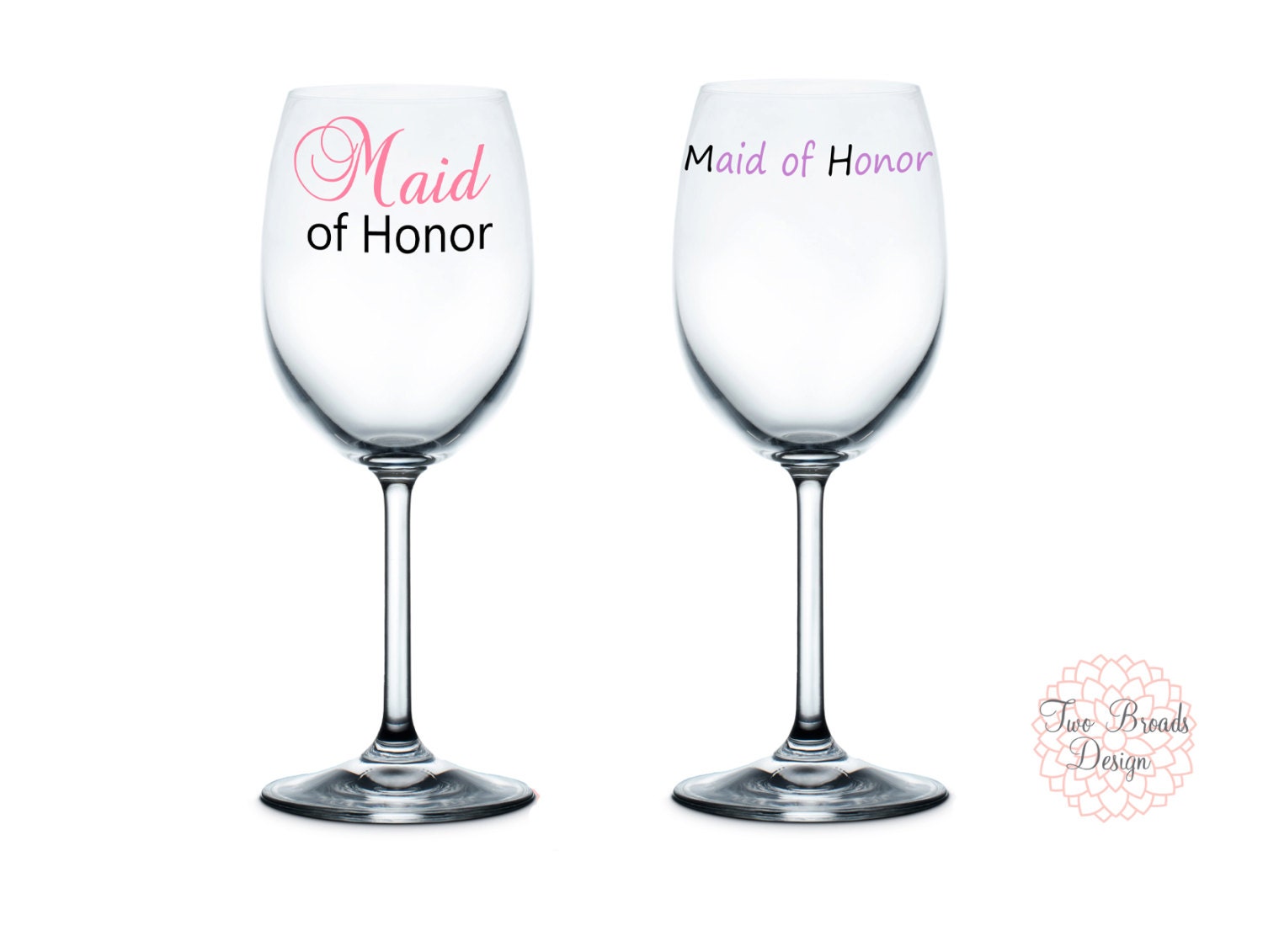 Maid of Honor Wine Glass, Personalized Wine Glasses, Wine Glass, Wedding Glasses
