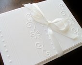 Set of 8 Lines, Swirls, Flowers, Dots, Blank Cards, Embossed Cards, Notecards, Stationery, Paper Goods, Handmade Cards
