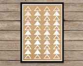 Basic Geometry -  A4 Modern Southwestern Boho Navajo Aztec Native Triangle Tribal Rustic Geometric Art Print