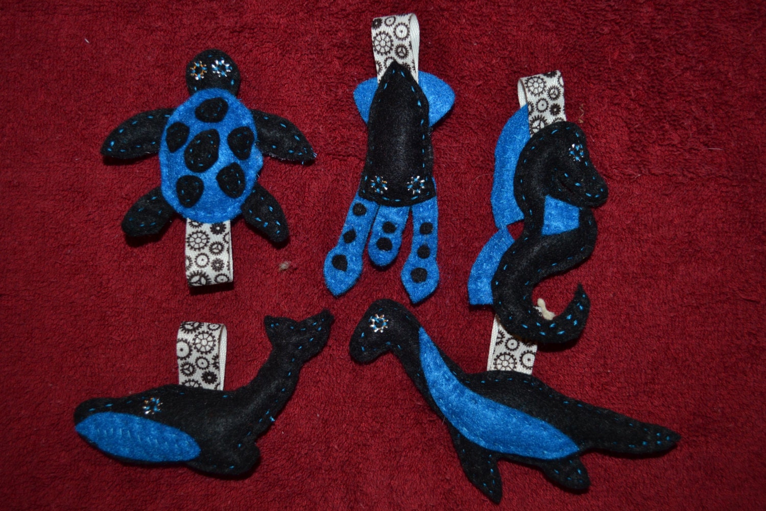 Steampunk Sea Creatures plush keychains FREE shipping