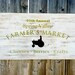 Handmade Farmer's Market Distressed Wooden Sign - Shown in White, Spring Green & Black