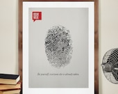 Minimalist Quotation Print - Oscar Wilde