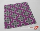 8bit D-Pads Dark Purple - One Yard of Nintendo themed Kona Cotton Fabric