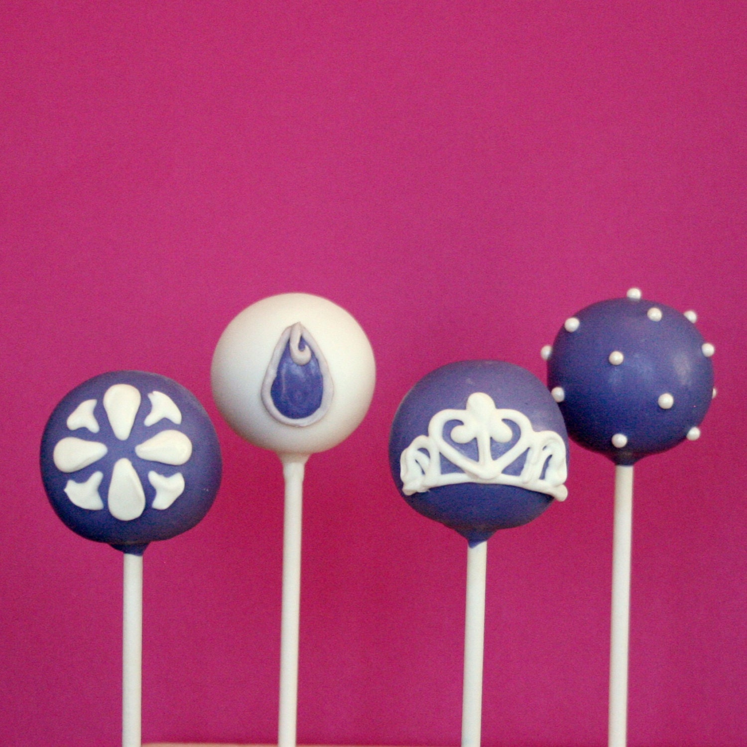12 Purple Princess Cake Pops for a princess by
