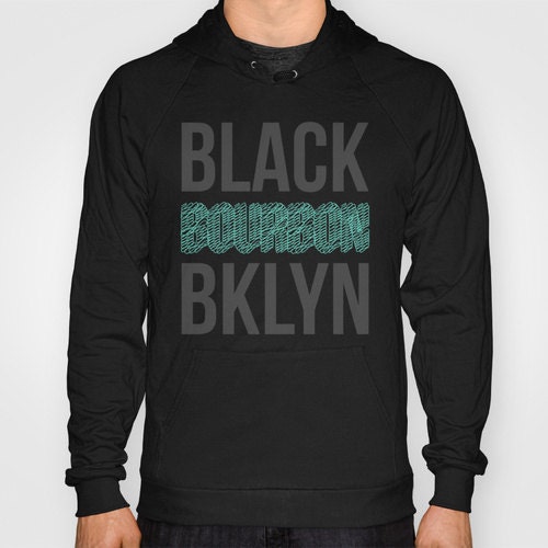Black Bourbon Brooklyn Hoody By Pencil Me In // Teal Mint Zip Up Pullover Hoodie