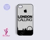 Retro Iphone 4 case, iphone 4s case - London Calling Travel Apple Iphone Cases, Cute Designer Cool Hard Rubber Covers