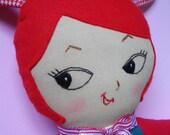 KAWAII BUNNY GIRL plushie -  Handmade ragdoll plush toy Anime-inspired cloth doll softie
