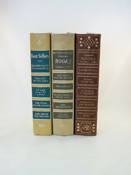 Vintage Reader's Digest Condensed Books Instant Collection- Vintage Books- Home Decor- Collectible Books- Reader's Digest