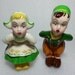 Vintage Kissing Dutch Boy and Girl Hand Painted Figurines