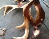 Painted Stag Leather Mask