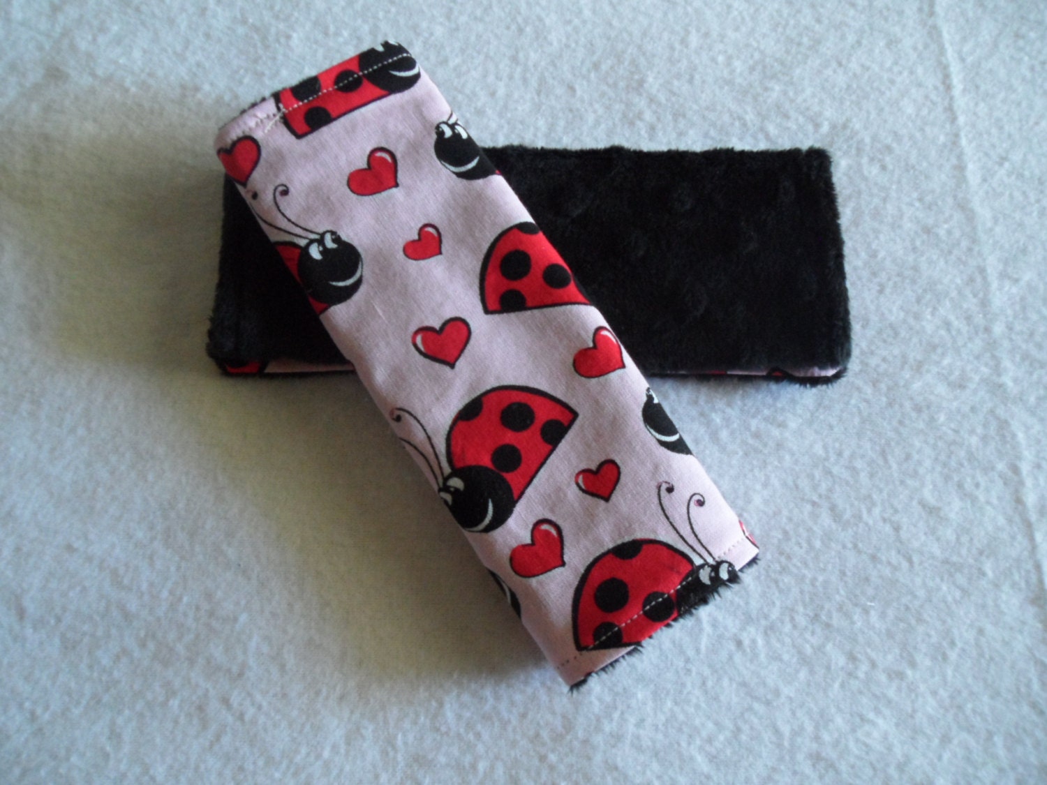 Infant Ladybug Car Seat Strap Covers