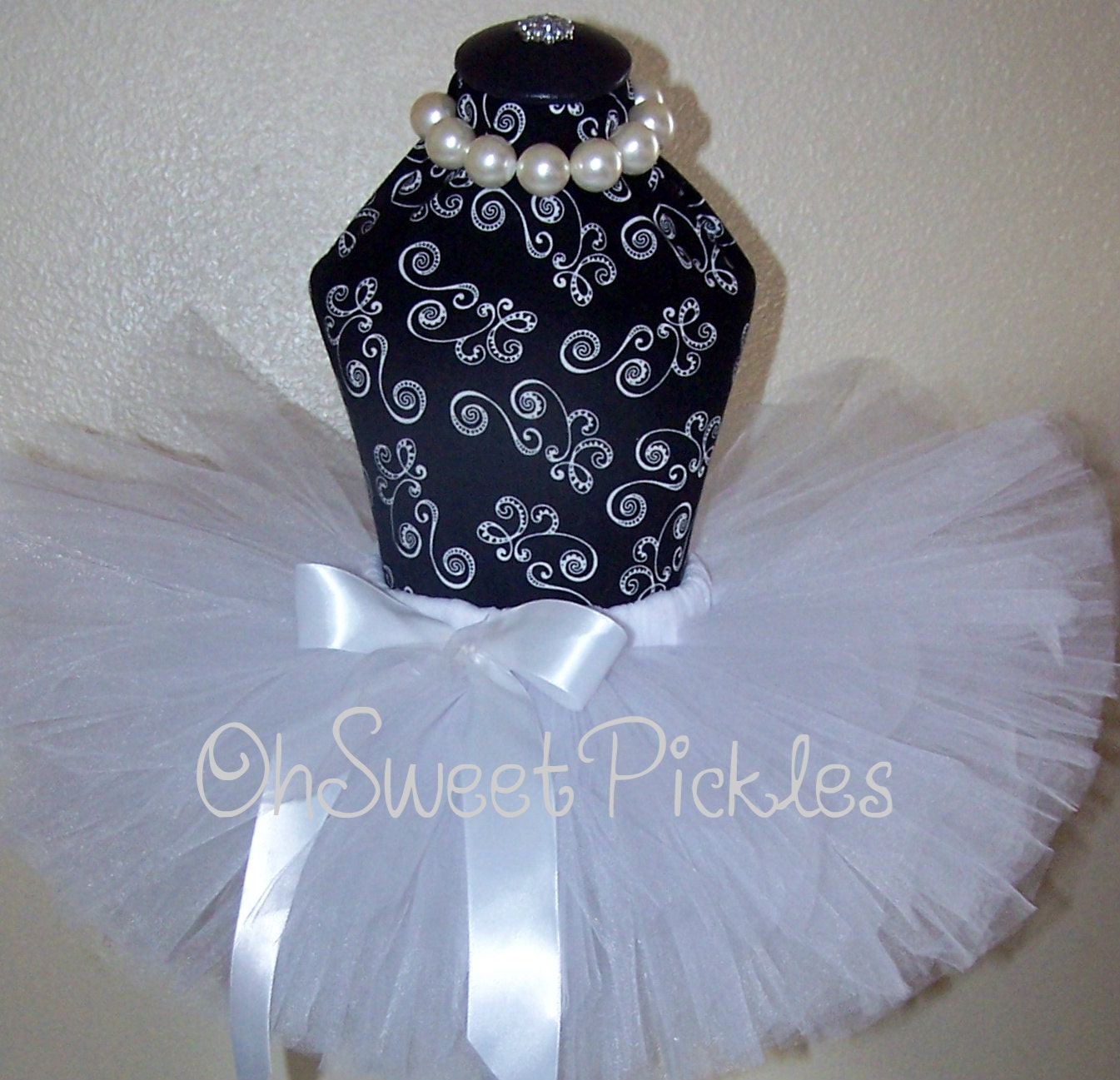 BABY POWDER - Includes Tutu Skirt With Satin Bow - Sizes 0, 3, 6, 9, 12, 18, 24 Months, 2t, 3t, 4t, 5t