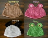 Adorable Crochet Animal Hats with Ears for Babies