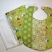 Baby Gift Set Reversible Bib and Matching Burp Cloth