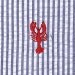 Lobster Embroidered Fabric Finders Seersucker