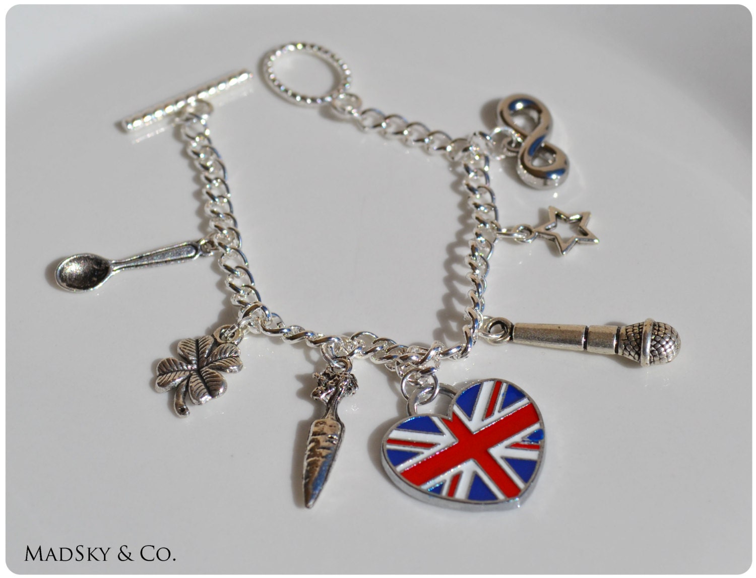 Ultimate One Direction Fan Charm Bracelet - Harry Styles Liam Payne Zayn Malik Niall Horan Louis Tomlinson - Gift For Teens