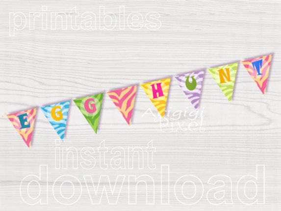 Easter Egg Hunt Pennant and Mini Cake Banner Printable Easter Decoration Easter Printables Instant Download Il_170x135