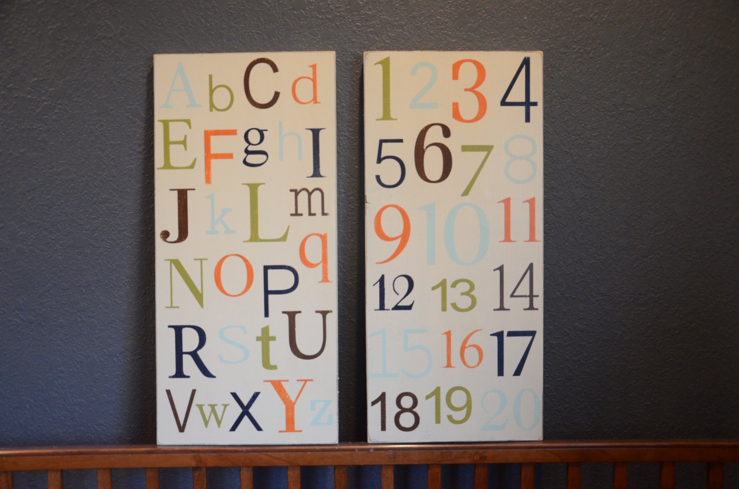 ABC's sign,Number Sign, Boy Nursery Decor, Boy Nursery Art, Baby Boy Nursery Wall Art, Baby Boy Nursery, Boy Nursery Wall Art, Playroom Art