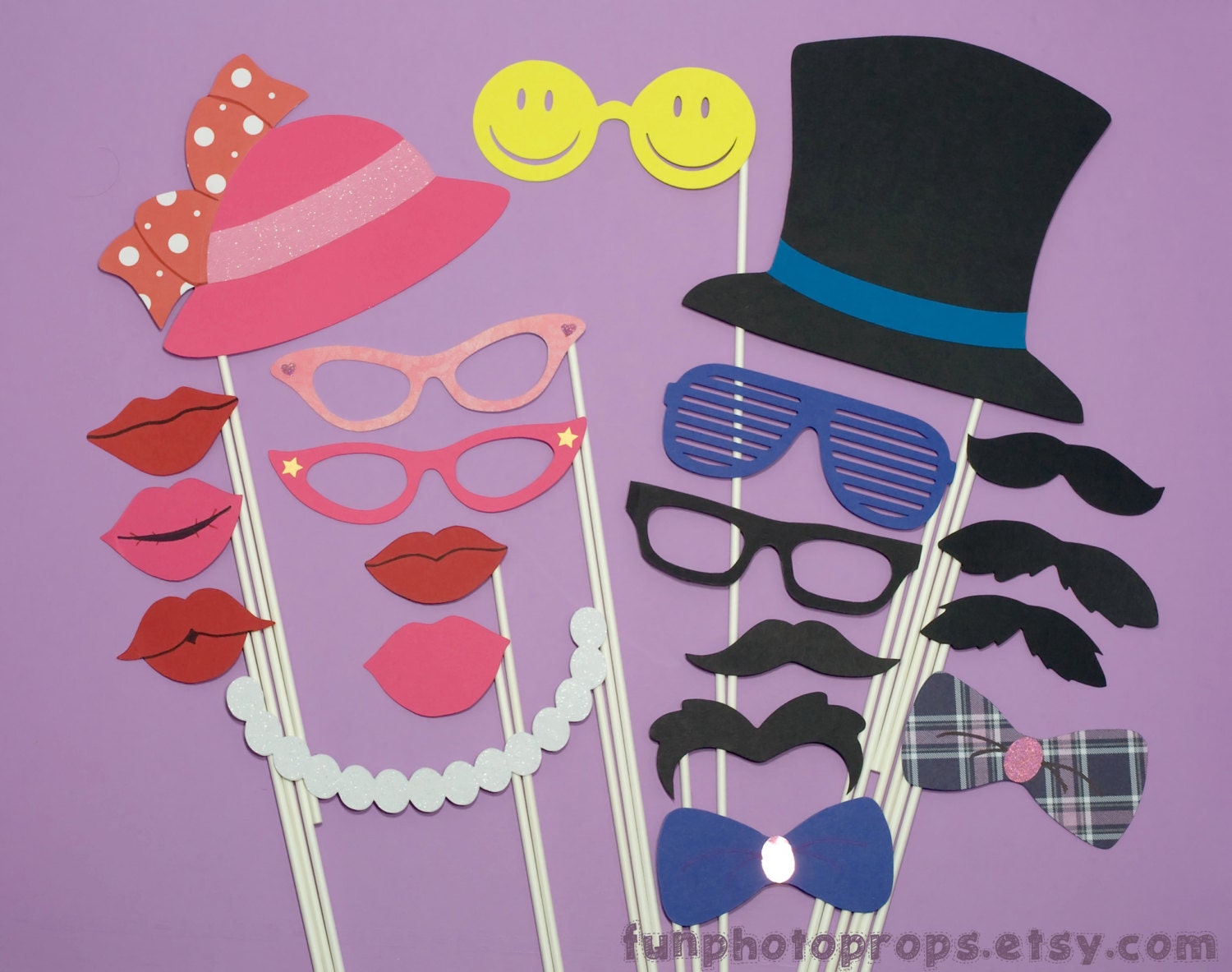 Photobooth Props - 20 Piece Photo Booth Prop Set - Photobooth Props (F) Il_570xn