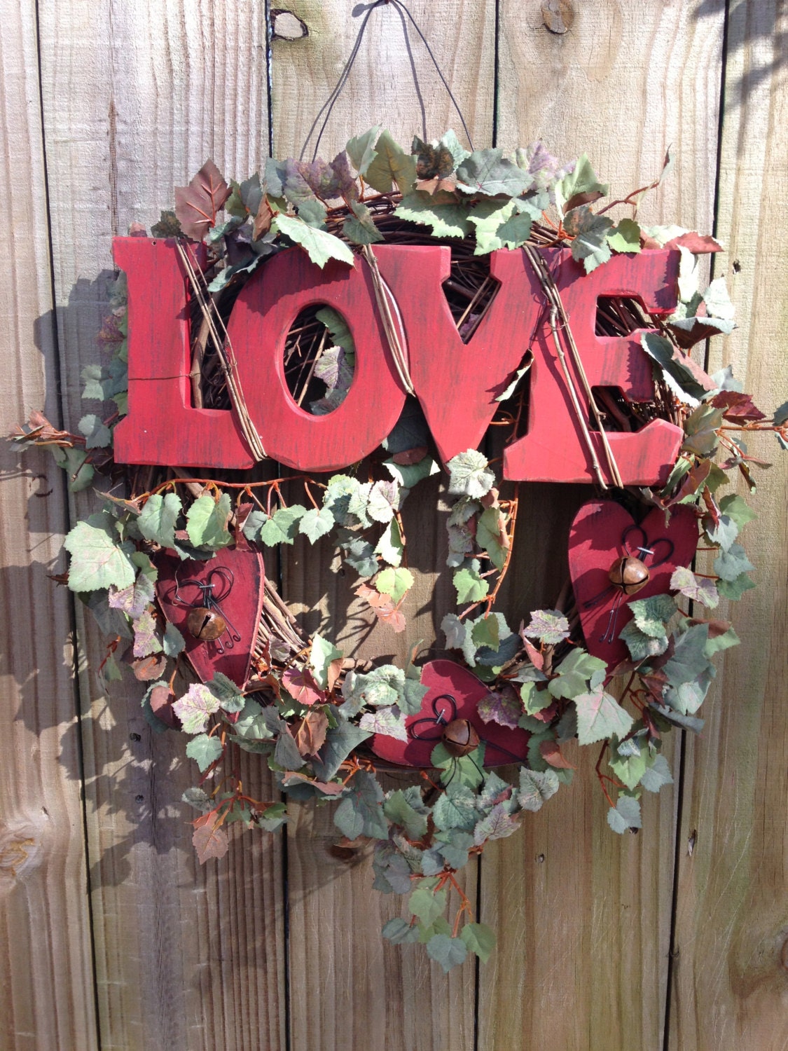 LOVE Wedding or Valentine's Wreath