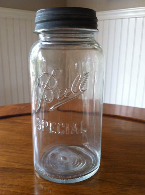 Ball Special Mason Canning Jar with Zinc Lid by TheVintageHart