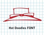Hat Doodles Picture Font