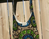 Cotton shoulder hobo bag