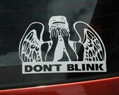 Doctor Who weeping Angel sticker decal car