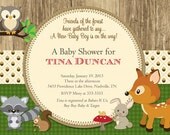 Woodland Animals Baby Shower Invitation - Printable Il_170x135