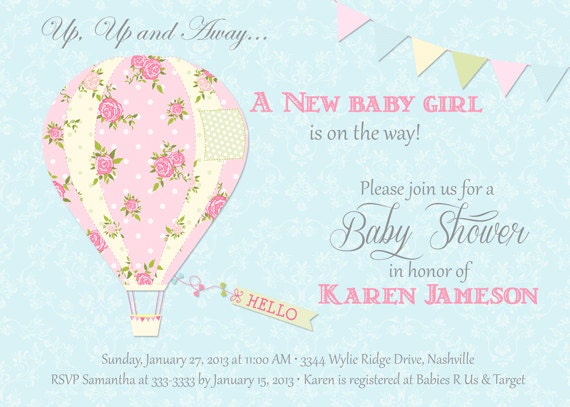 Hot Air Balloon Baby Shower Invitation - Printable Il_170x135