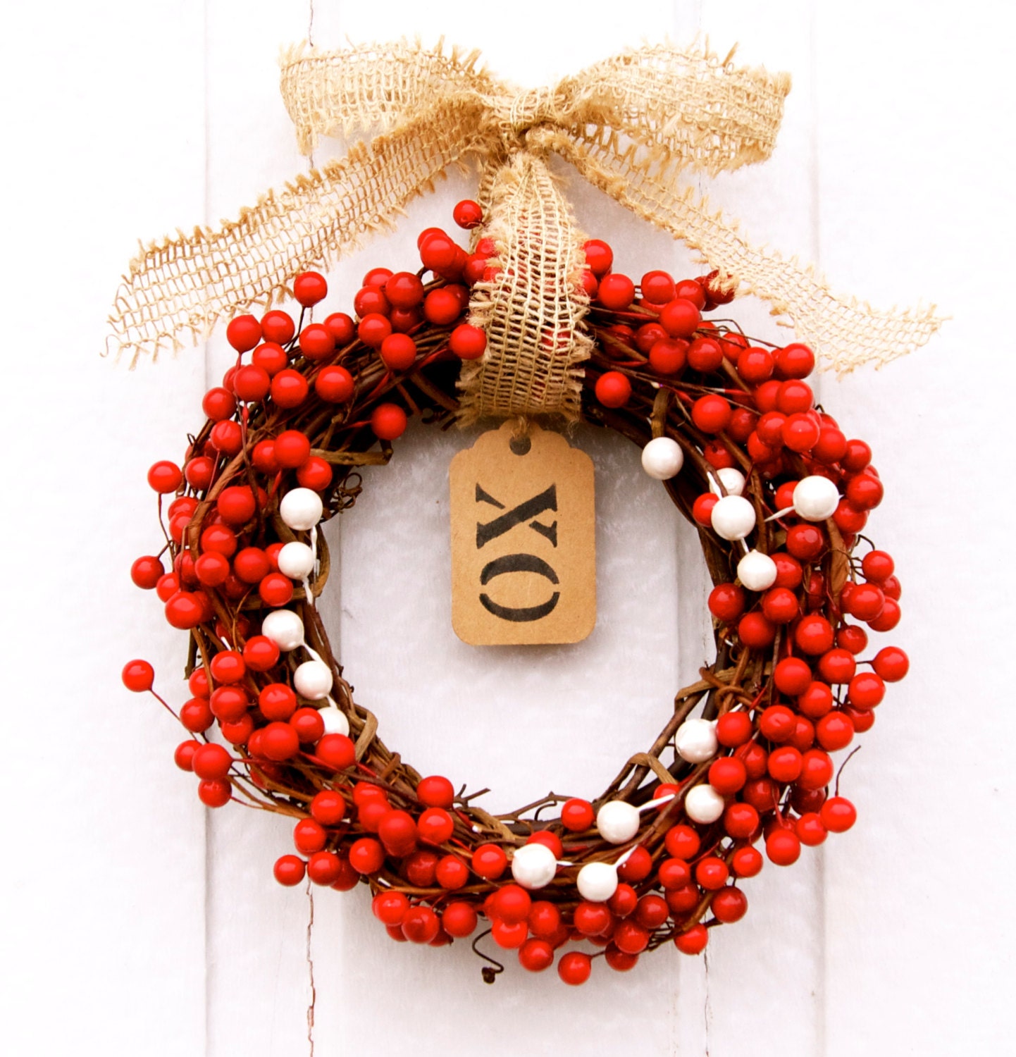 Valentine's Day Wreath-XO Weath-Seasonal Wreath-Holiday Wreath